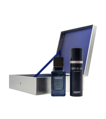 Al majed oud serious gift box (EDP 100ml + body spray 100ml)
