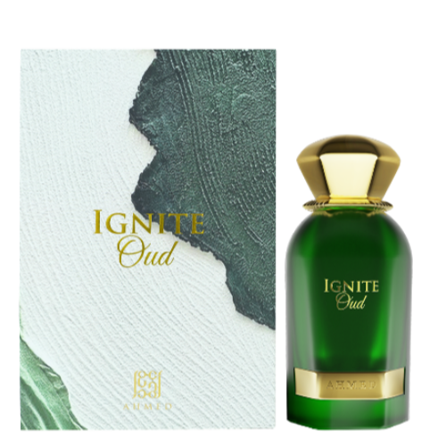 Ahmed Al Maghribi Ignite Oud perfume bottle with box